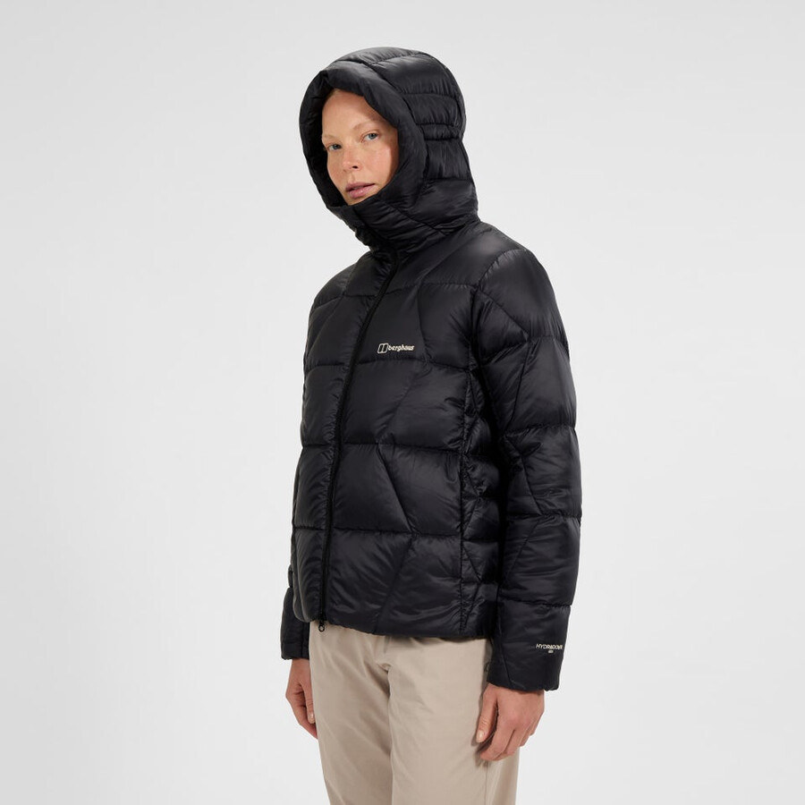 frauen explorer down jacket - black die berghaus
