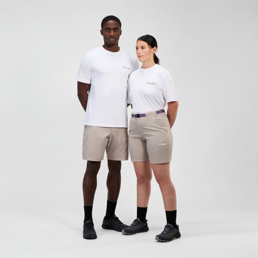 unisex sonnte peak short - grau berghaus