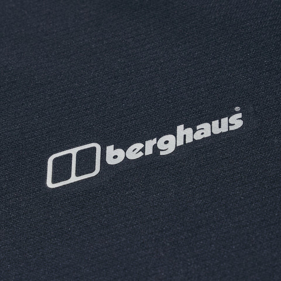women s 247 tech tee super stretch-crew - black die berghaus