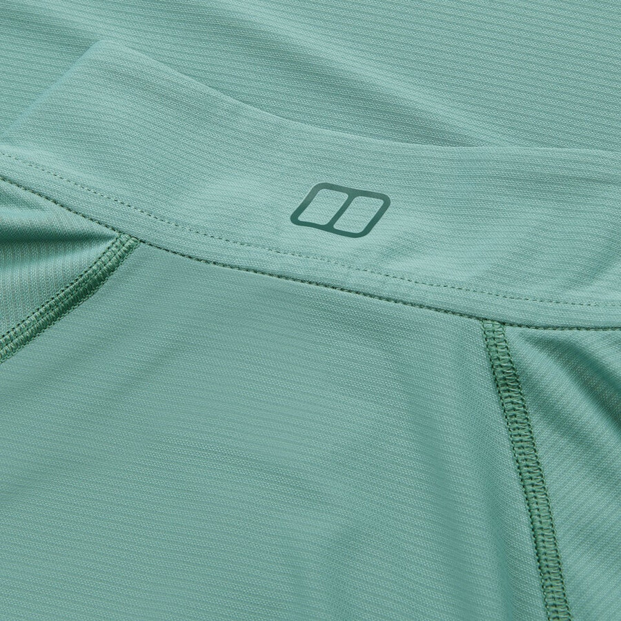 women s 247 half zip long sleeve tech tee - green berghaus