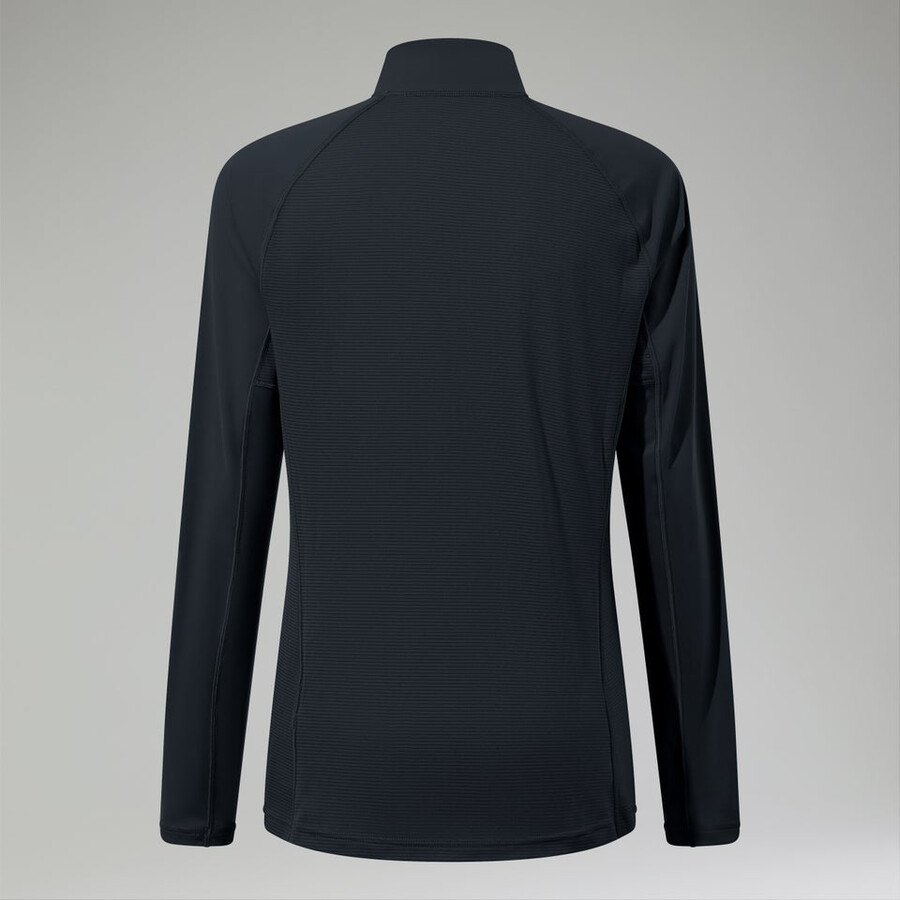 women s 247 half zip maternity long sleeve tech tee black die berghaus