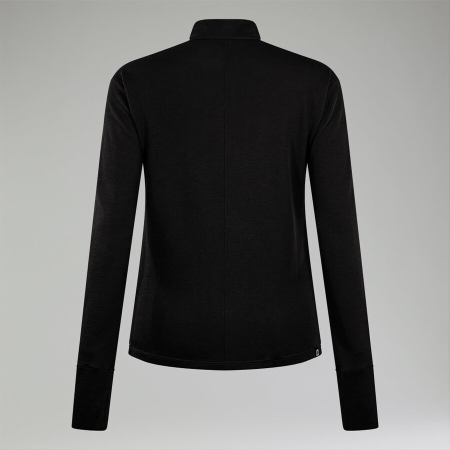 frauen-ivyhill half zip top - black die berghaus