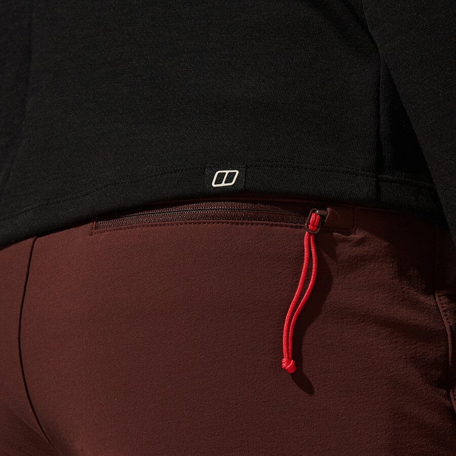 frauen-ivyhill half zip top - black die berghaus