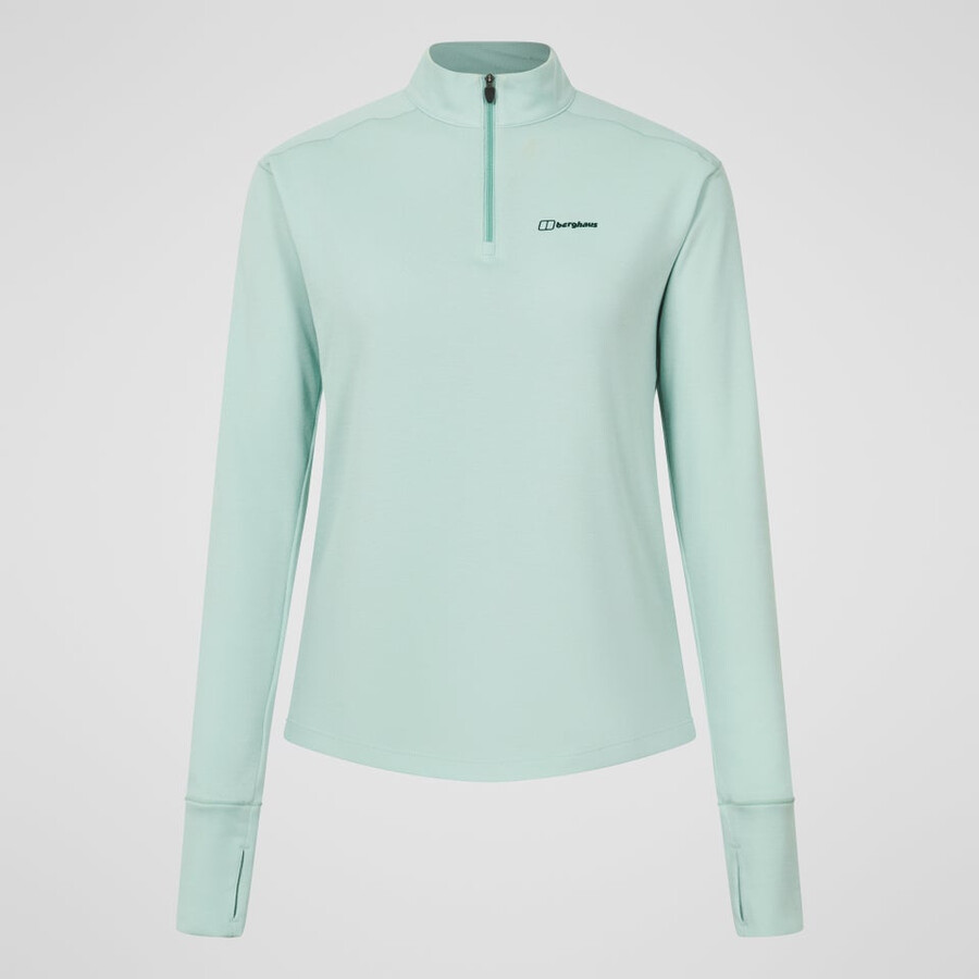 frauen-ivyhill half zip top - grün berghaus