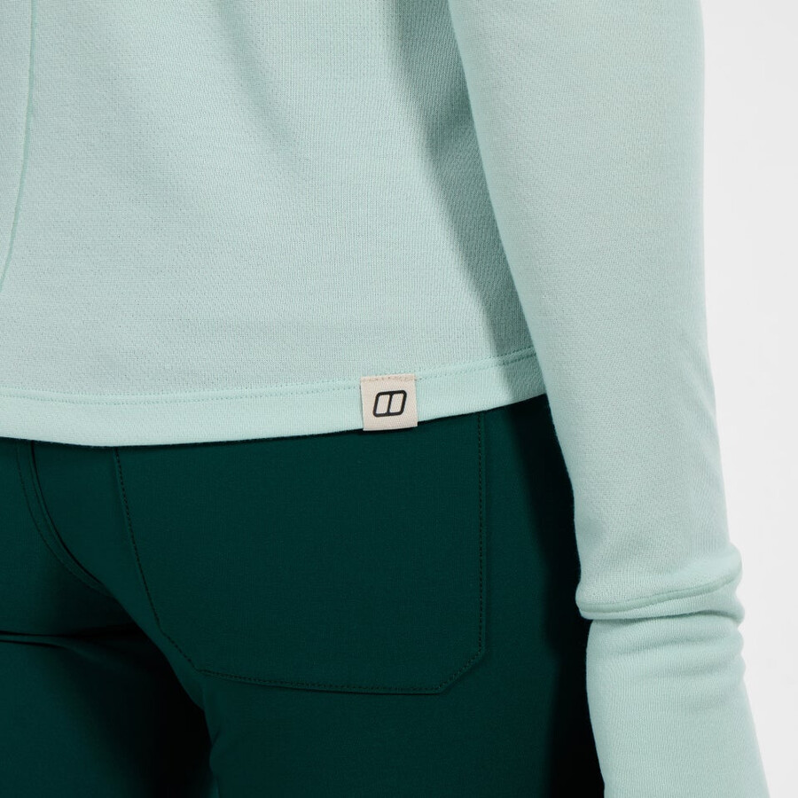 frauen-ivyhill half zip top - grün berghaus