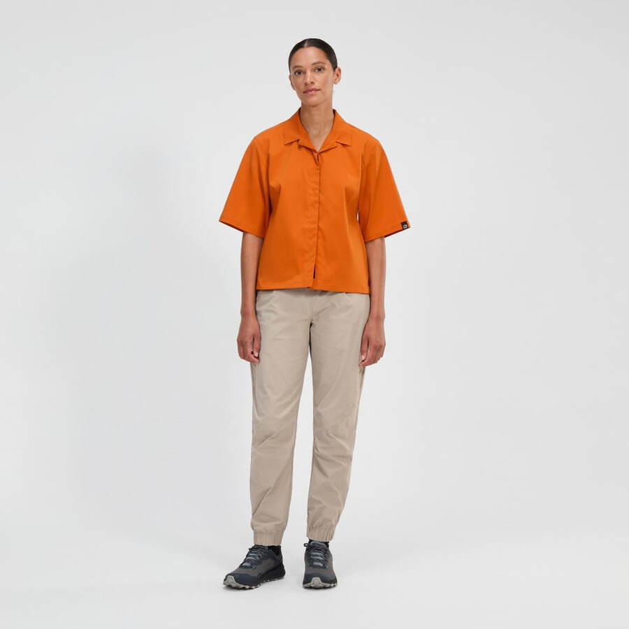 women s explorer short sleeve overshirt - orange berghaus