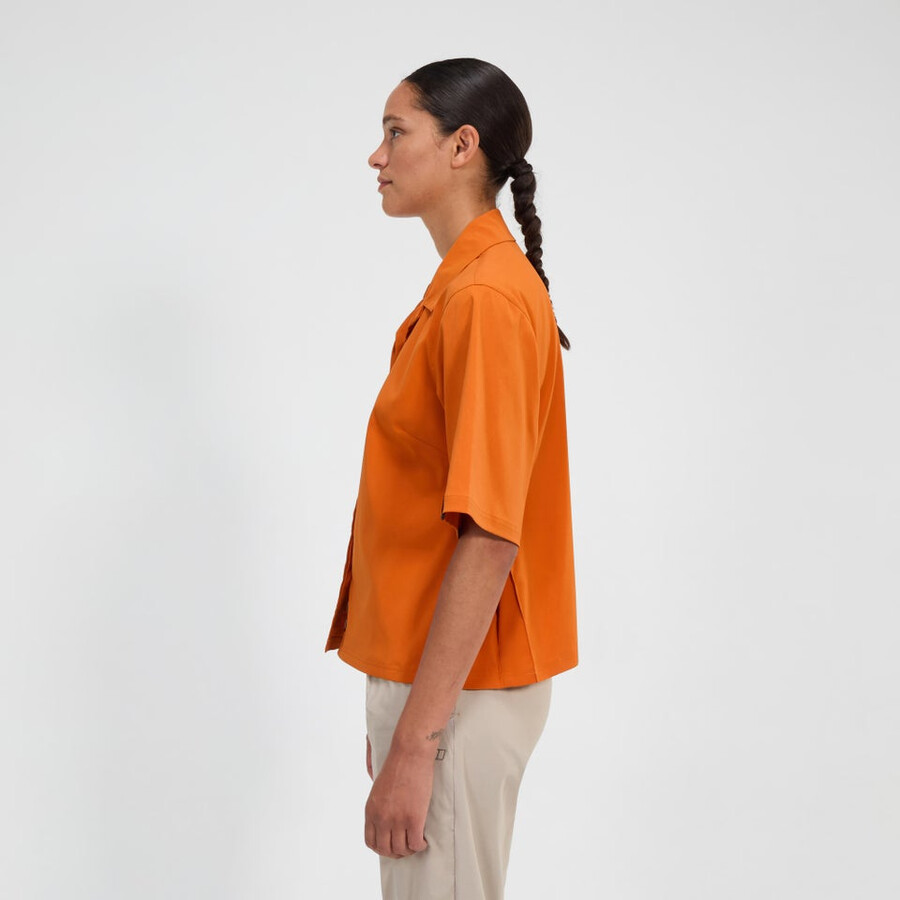 women s explorer short sleeve overshirt - orange berghaus