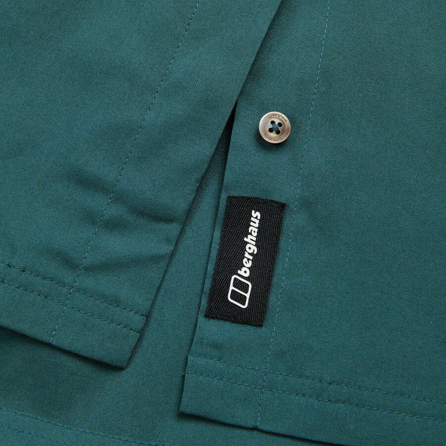 women s explorer short sleeve overshirt - grün berghaus
