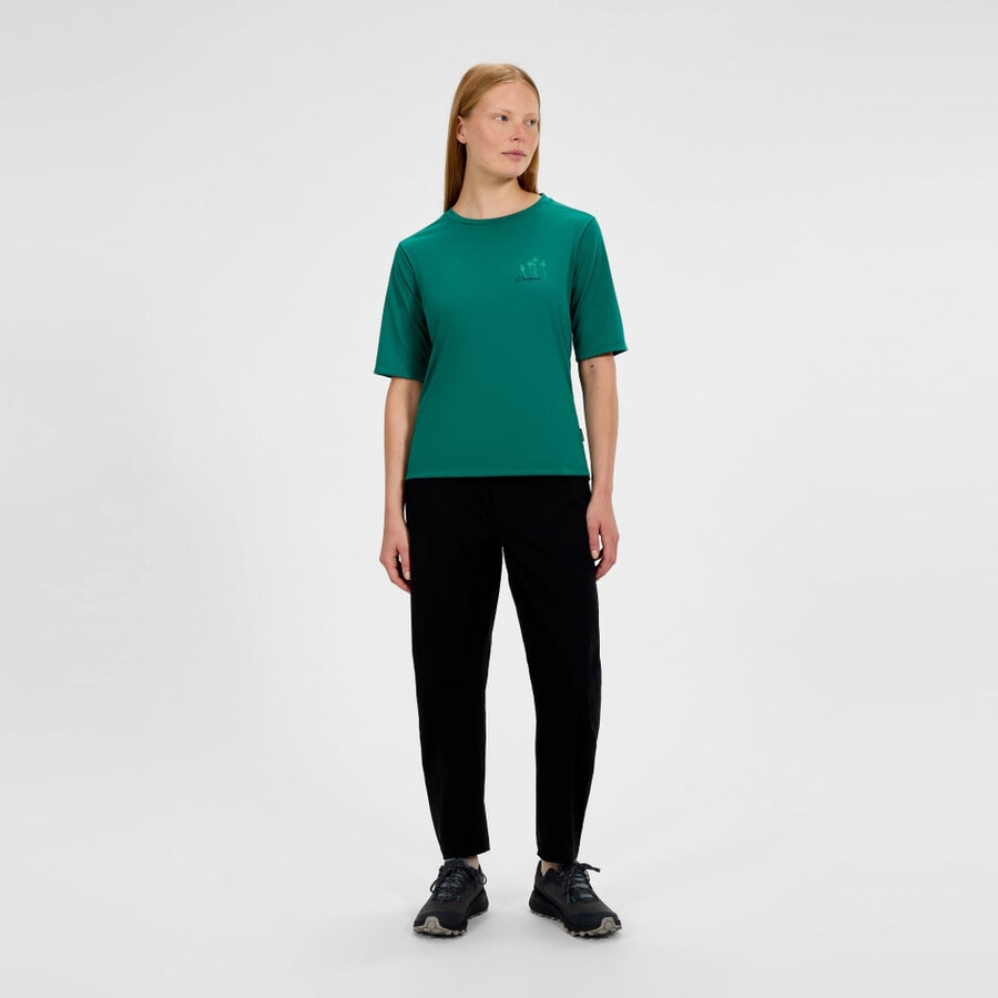 frauen sonnenhut an kurzen Ärmeln tee - green berghaus