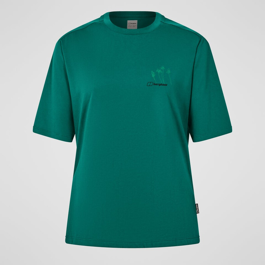 frauen sonnenhut an kurzen Ärmeln tee - green berghaus