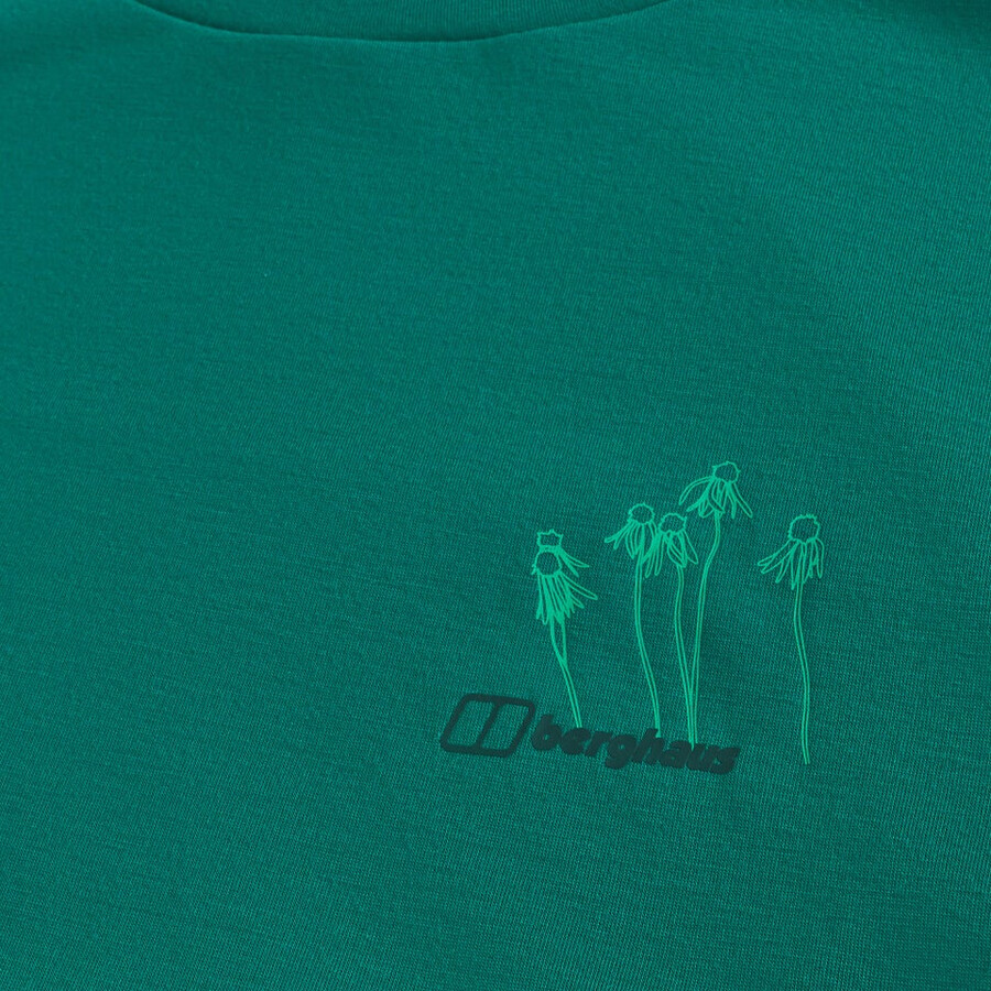 frauen sonnenhut an kurzen Ärmeln tee - green berghaus