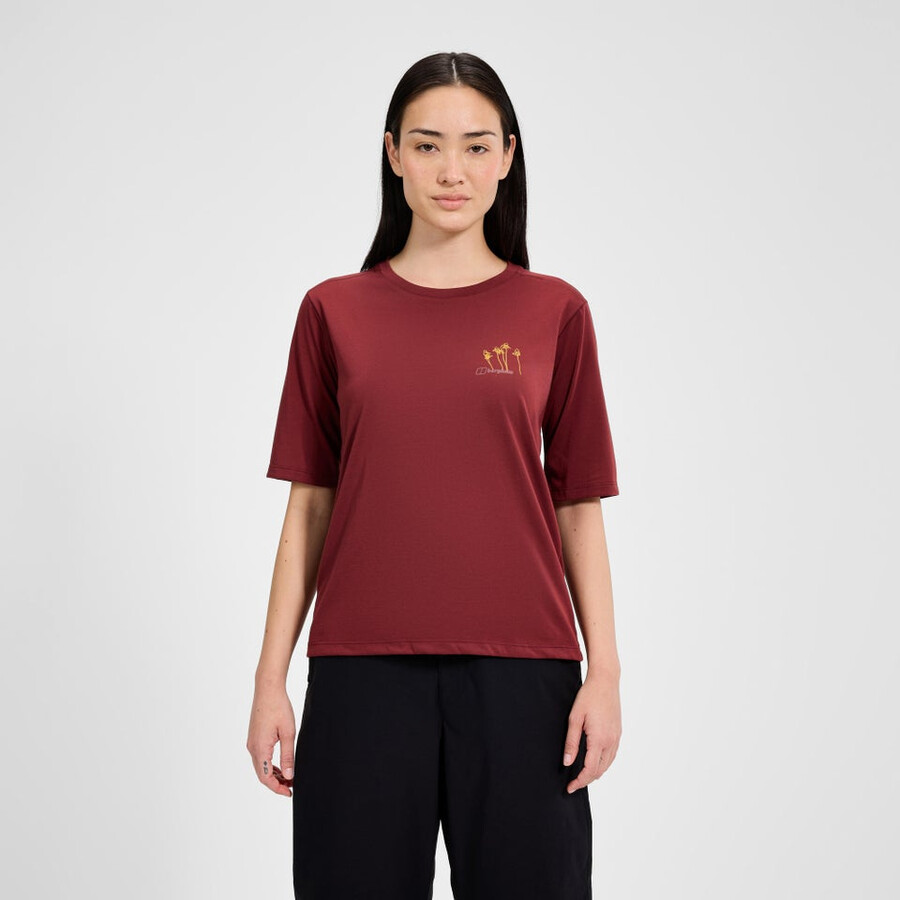 frauen sonnenhut an kurzen Ärmeln tee - red berghaus