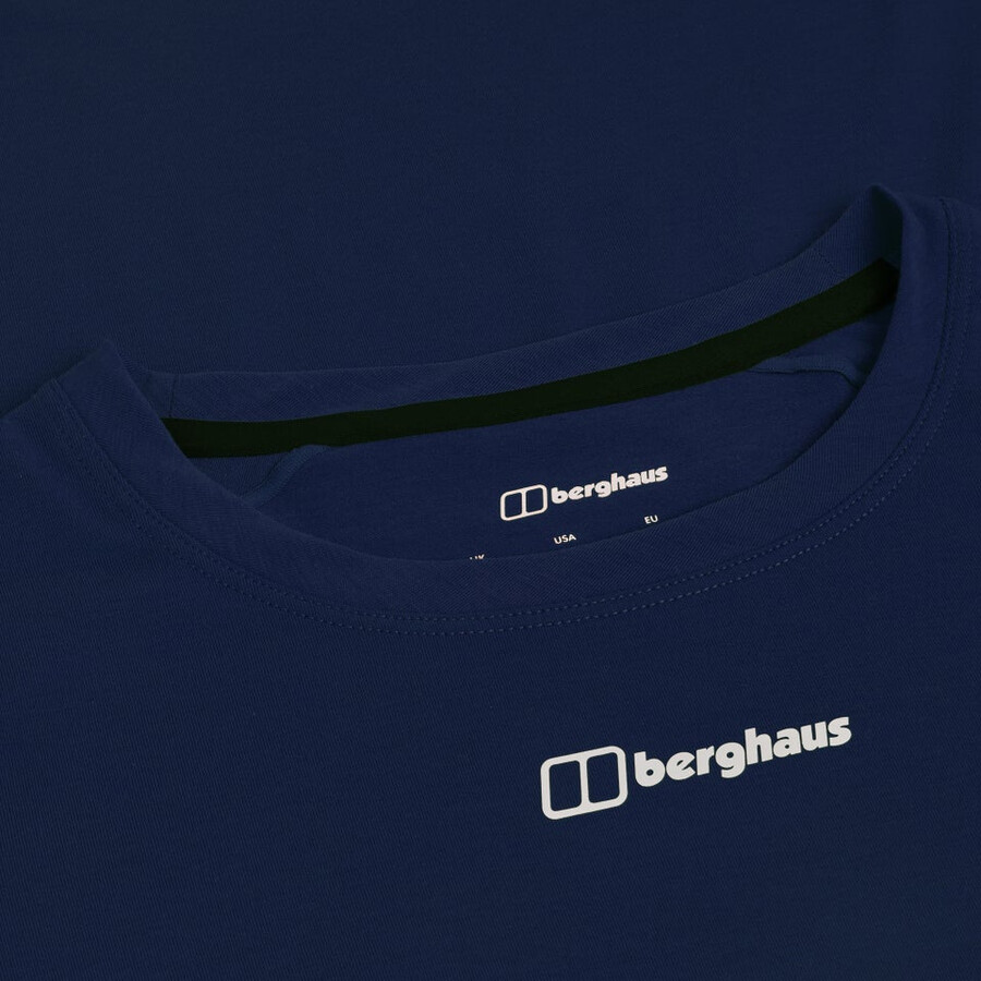 frauen berghaus delta short sleeve tech tee - blue berghaus