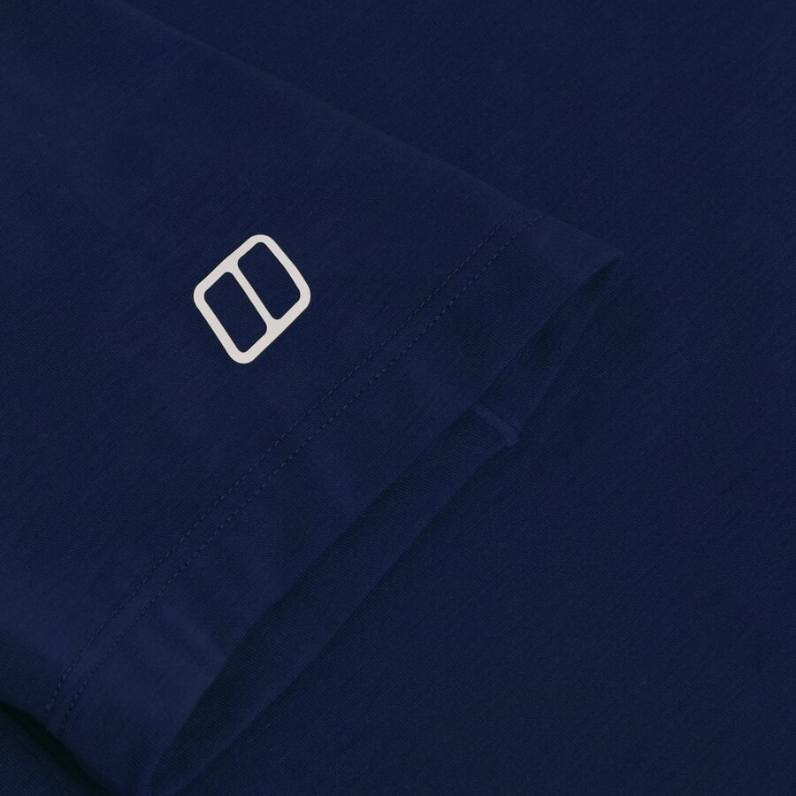 frauen berghaus delta short sleeve tech tee - blue berghaus