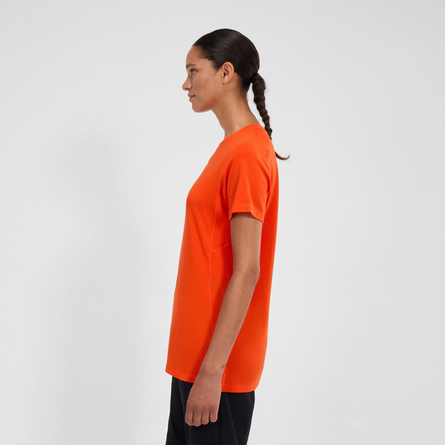 frauen berghaus delta short sleeve tech tee - orange berghaus