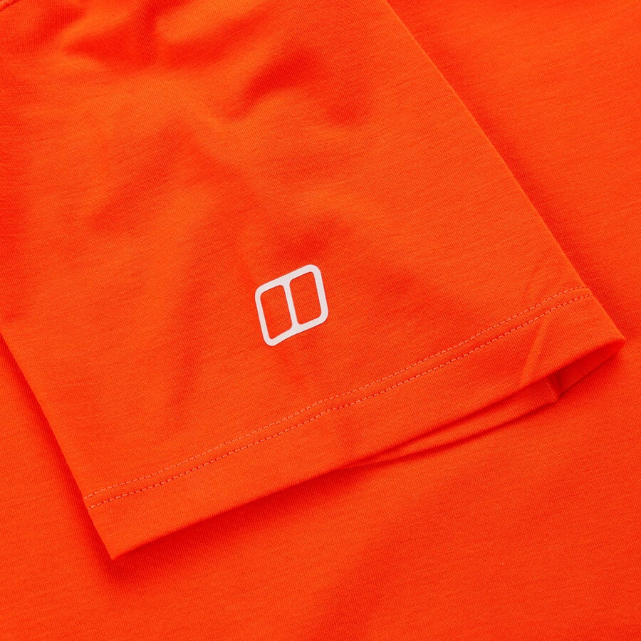 frauen berghaus delta short sleeve tech tee - orange berghaus
