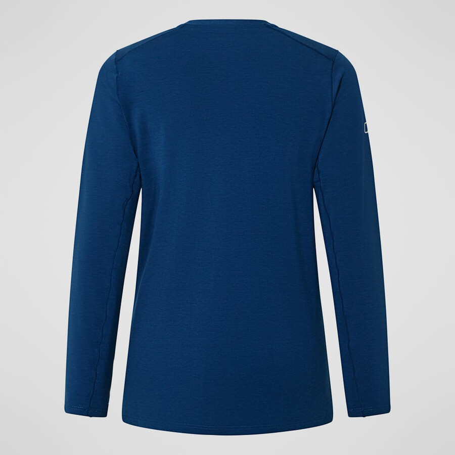 women s delta long sleeve tech tee - blue berghaus