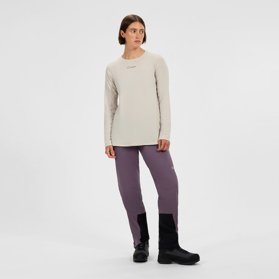 women s delta long sleeve tech tee - grau berghaus