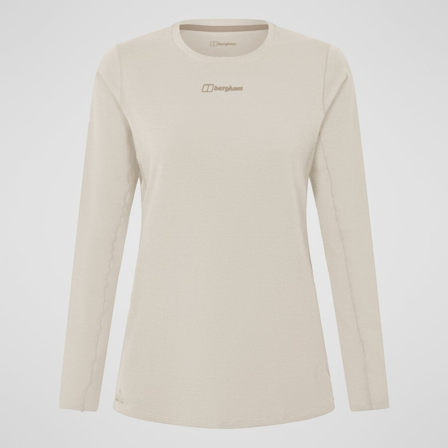women s delta long sleeve tech tee - grau berghaus