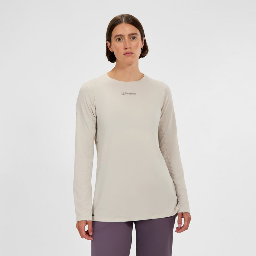 women s delta long sleeve tech tee - grau berghaus