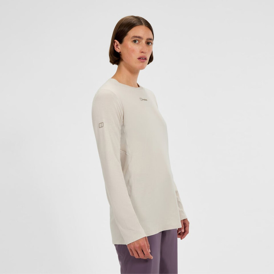 women s delta long sleeve tech tee - grau berghaus