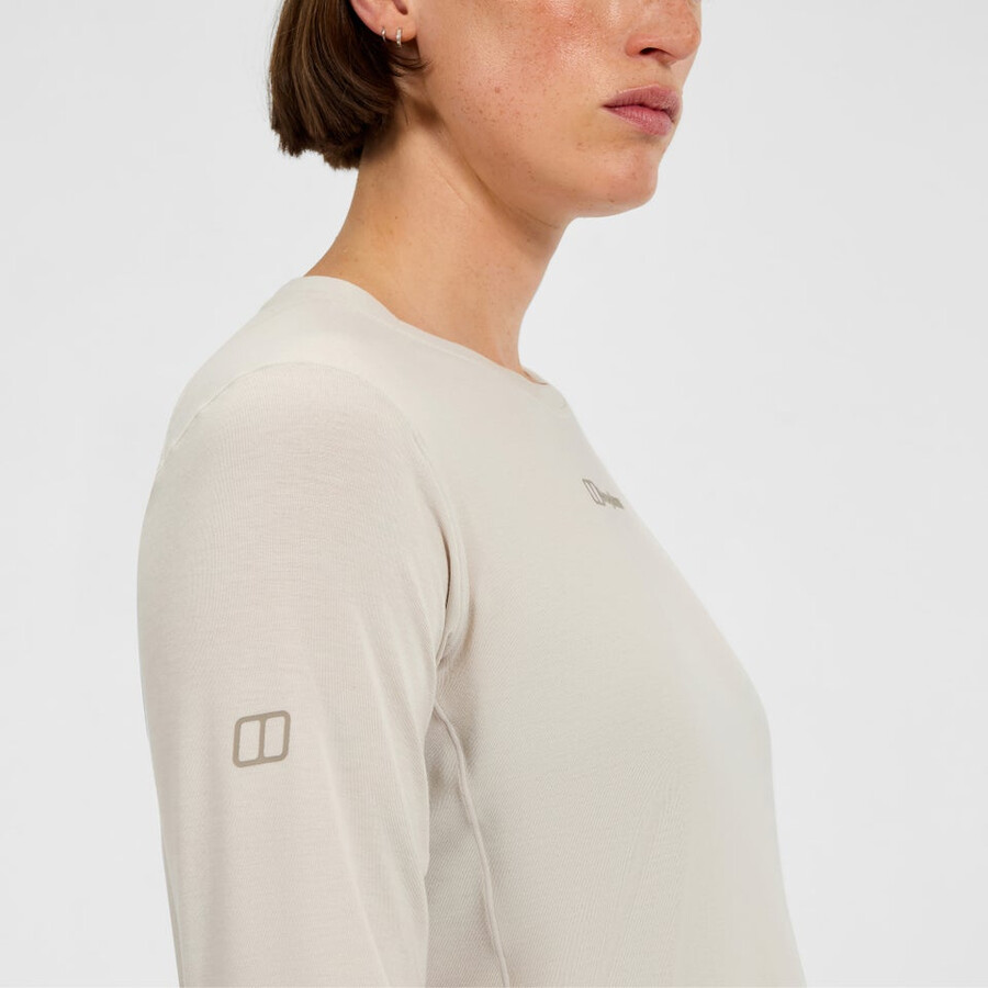 women s delta long sleeve tech tee - grau berghaus