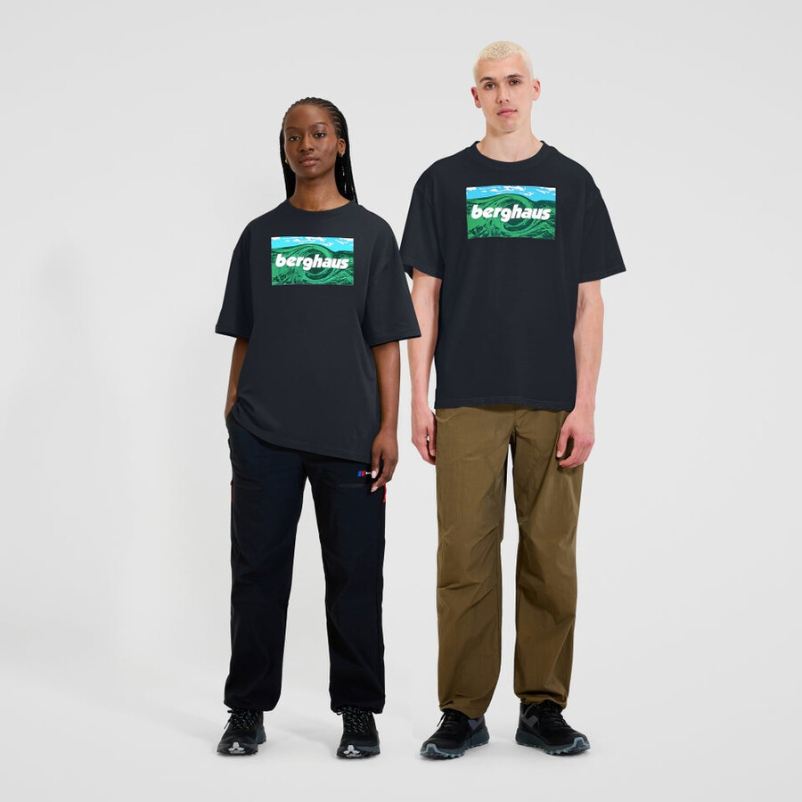 unisex twisted himmel tee - black die berghaus