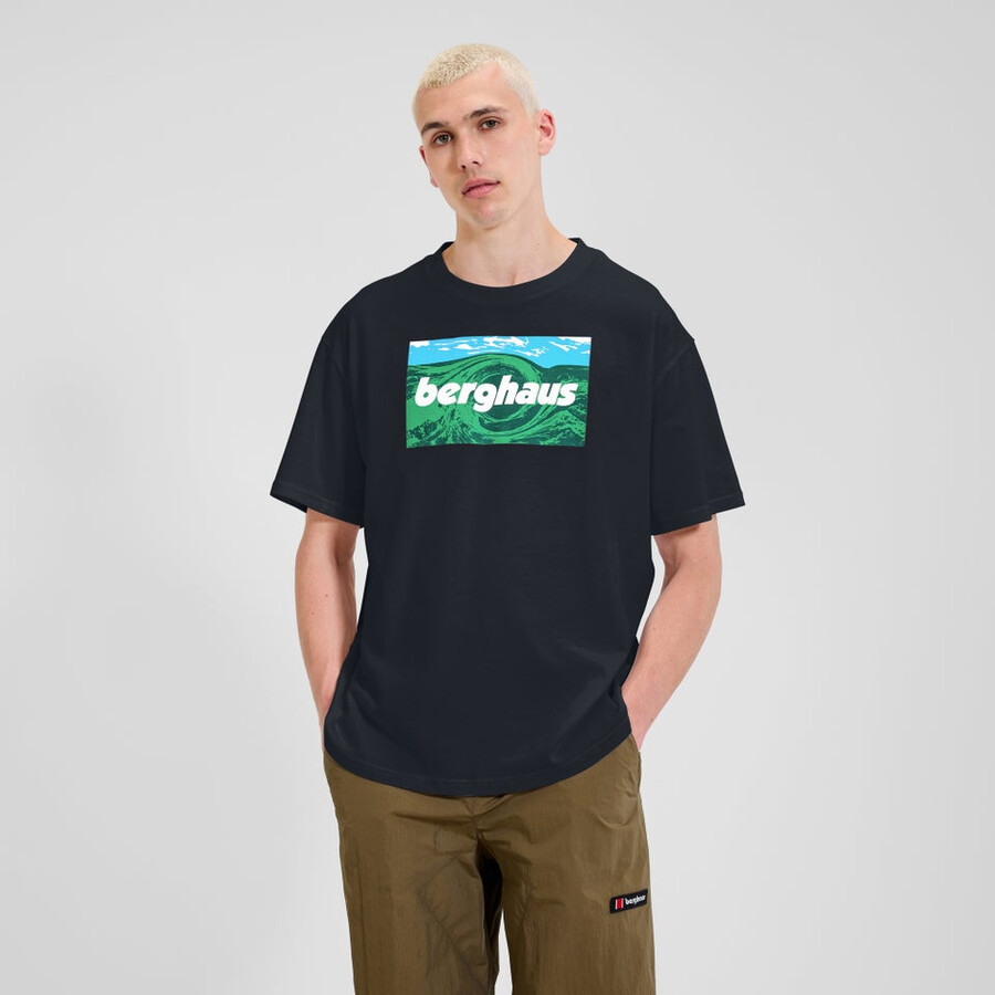 unisex twisted himmel tee - black die berghaus