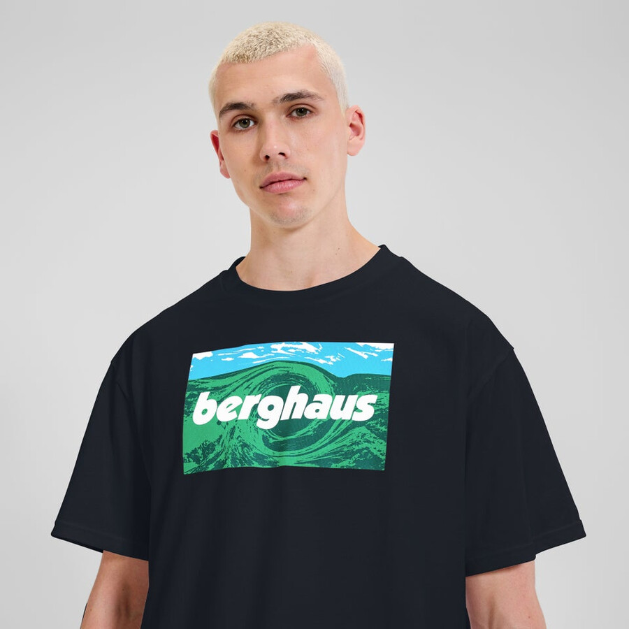 unisex twisted himmel tee - black die berghaus