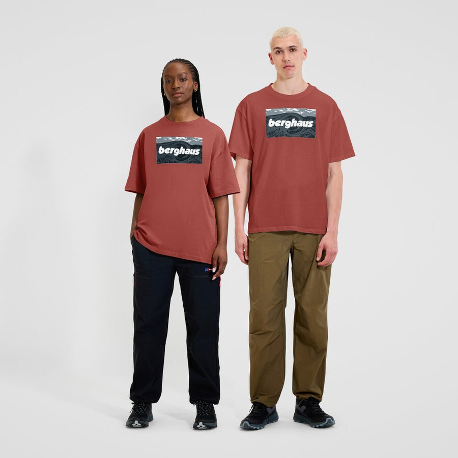 unisex twisted himmel tee - orange berghaus