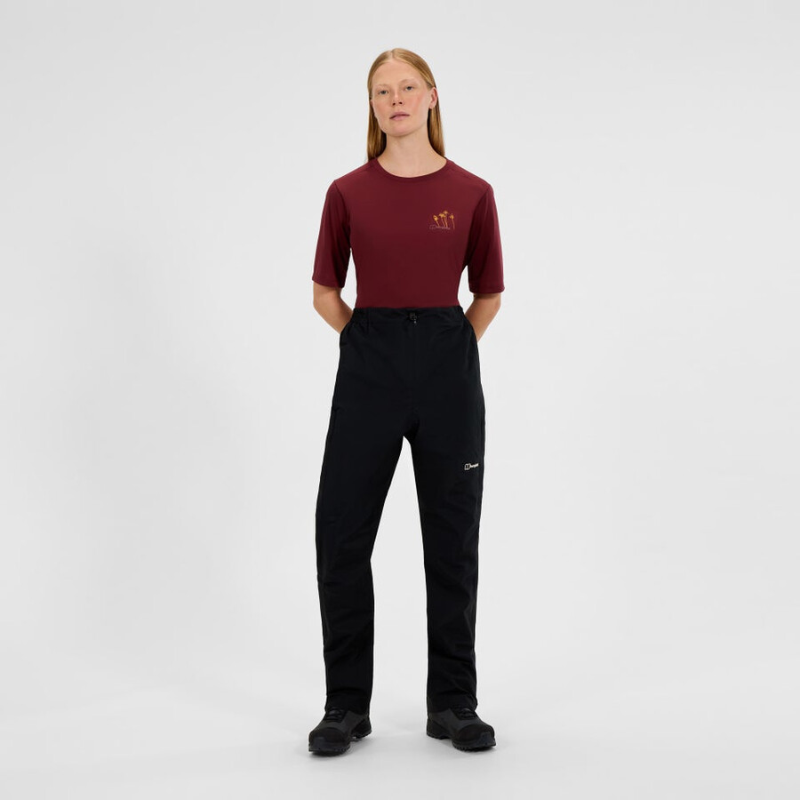 frauen bergsteiger gore-tex-pant - black die berghaus