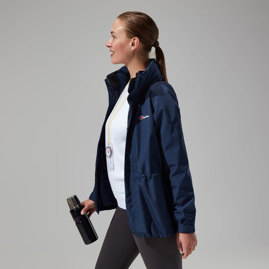 women s glissade gore-tex interaktives jacke - dark blue berghaus