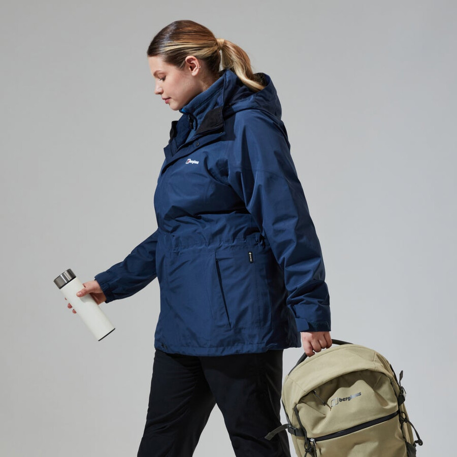 women s glissade gore-tex interaktives jacke - dark blue berghaus