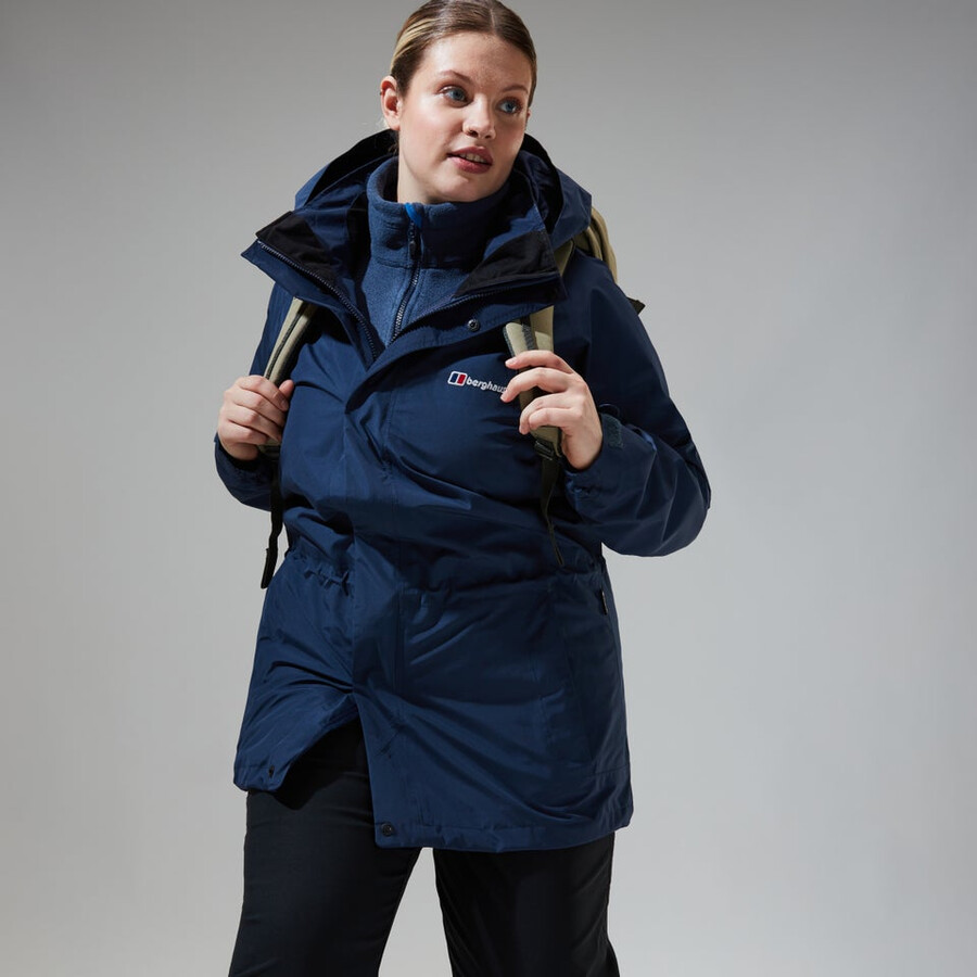 women s glissade gore-tex interaktives jacke - dark blue berghaus