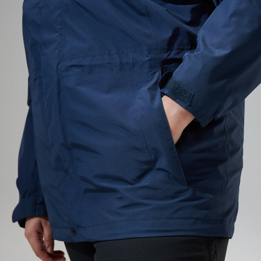 women s glissade gore-tex interaktives jacke - dark blue berghaus