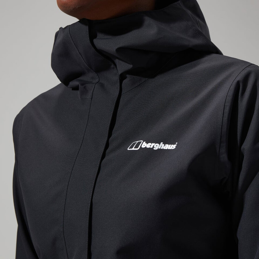 frauen omeara lange jacke - schwarz berghaus