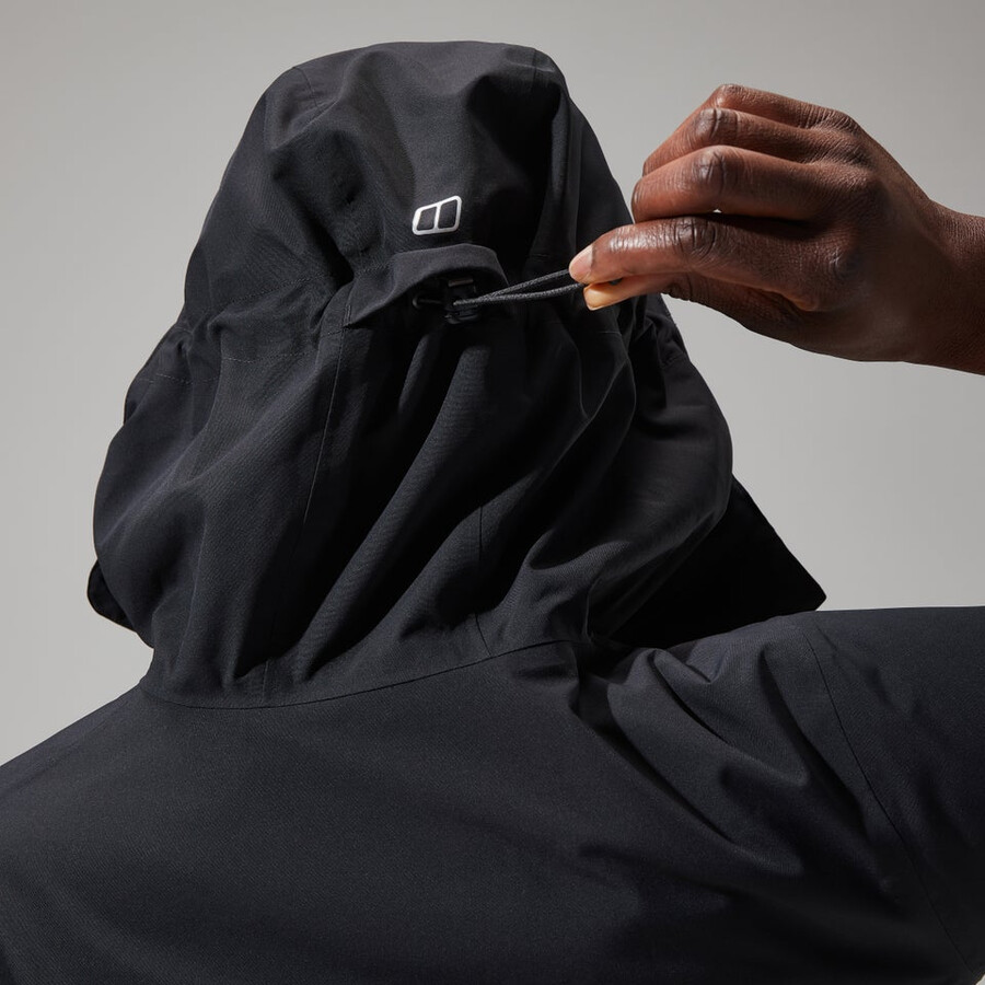 frauen omeara lange jacke - schwarz berghaus