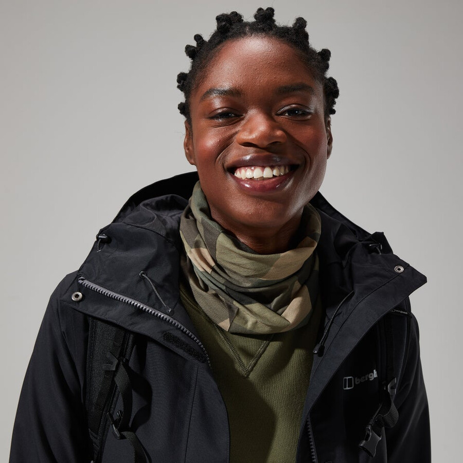 frauen omeara lange jacke - schwarz berghaus
