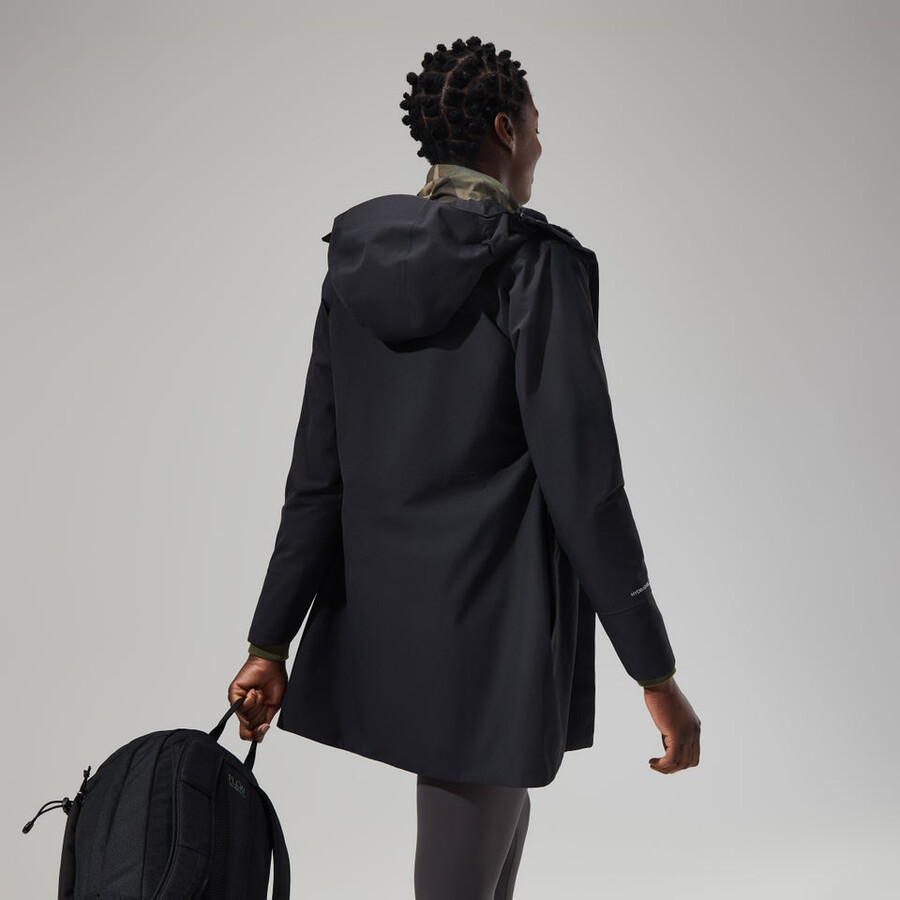 frauen omeara lange jacke - schwarz berghaus