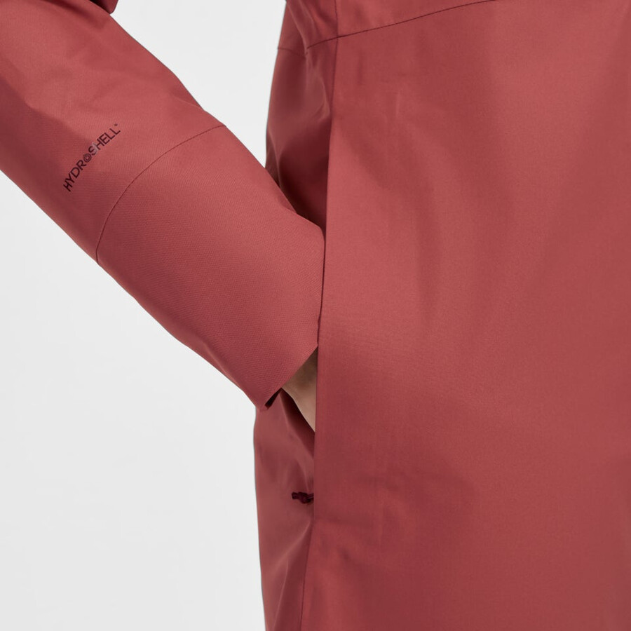 frauen omeara lange wasserdichte jacke - rot berghaus