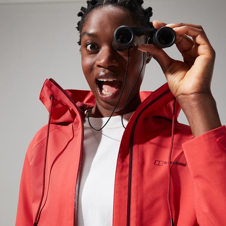 frauen highraise gore-tex jacke - rot berghaus