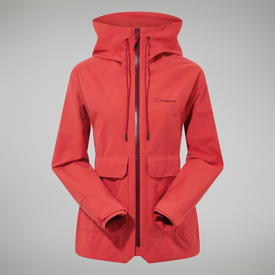 frauen highraise gore-tex jacke - rot berghaus