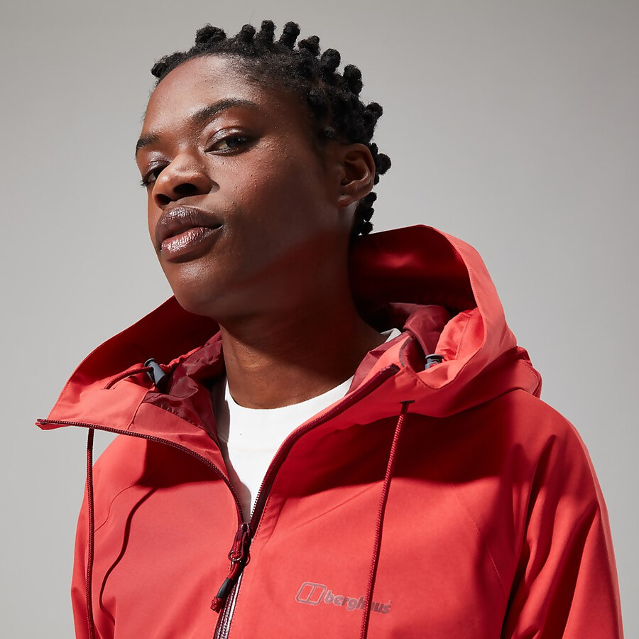 frauen highraise gore-tex jacke - rot berghaus