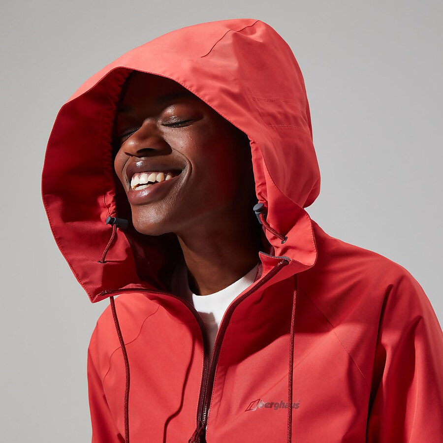 frauen highraise gore-tex jacke - rot berghaus