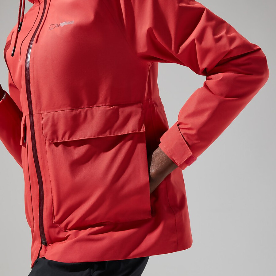 frauen highraise gore-tex jacke - rot berghaus