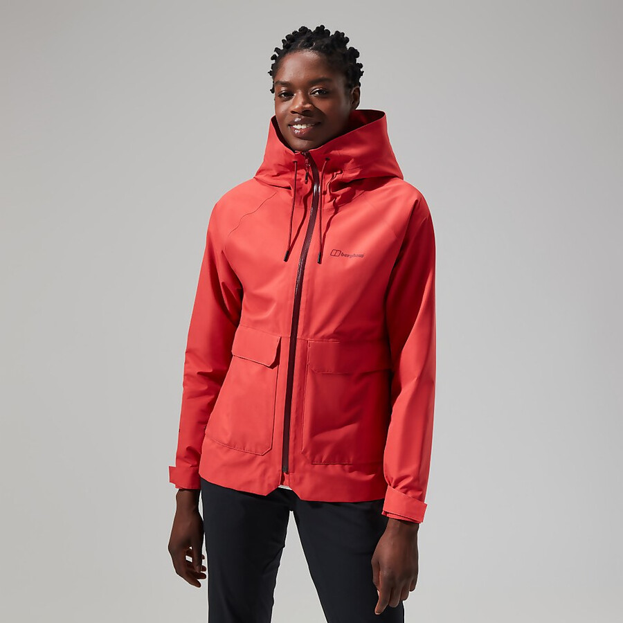 frauen highraise gore-tex jacke - rot berghaus