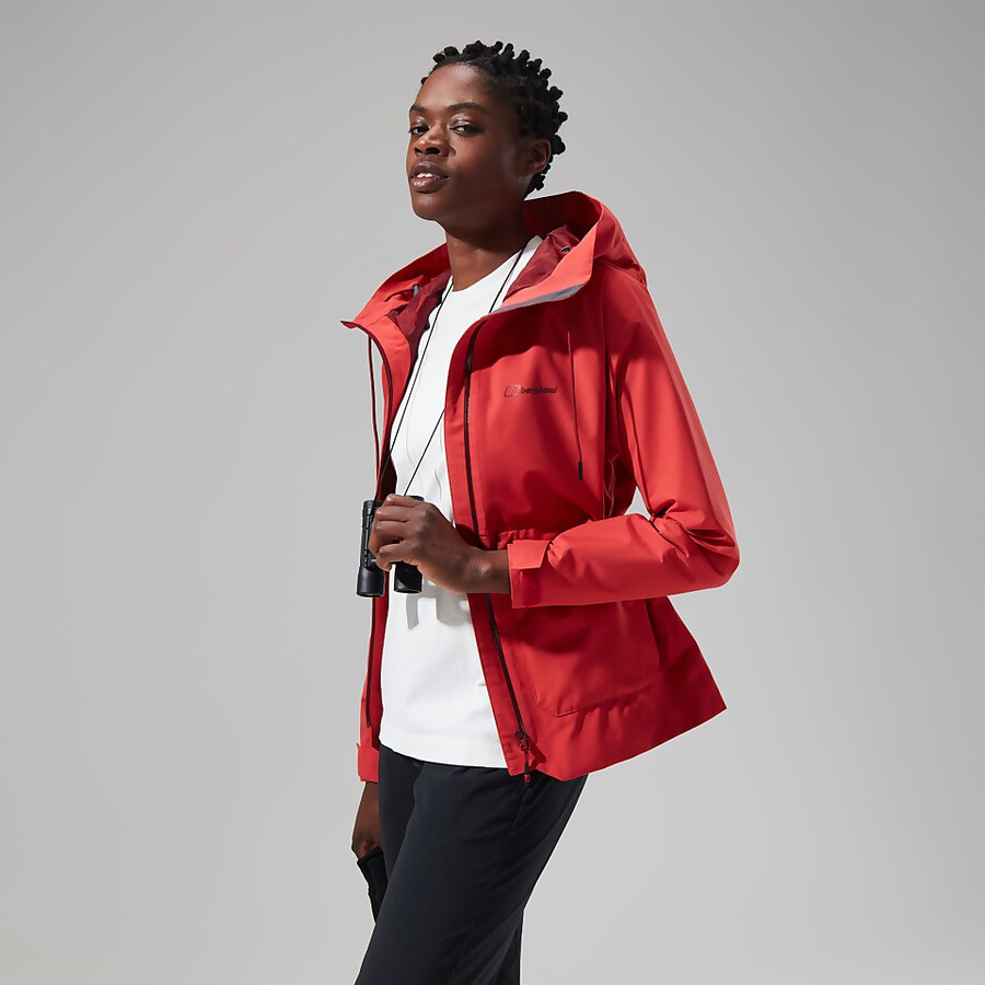 frauen highraise gore-tex jacke - rot berghaus