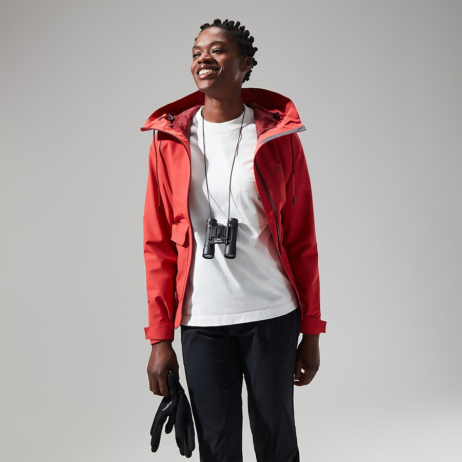 frauen highraise gore-tex jacke - rot berghaus