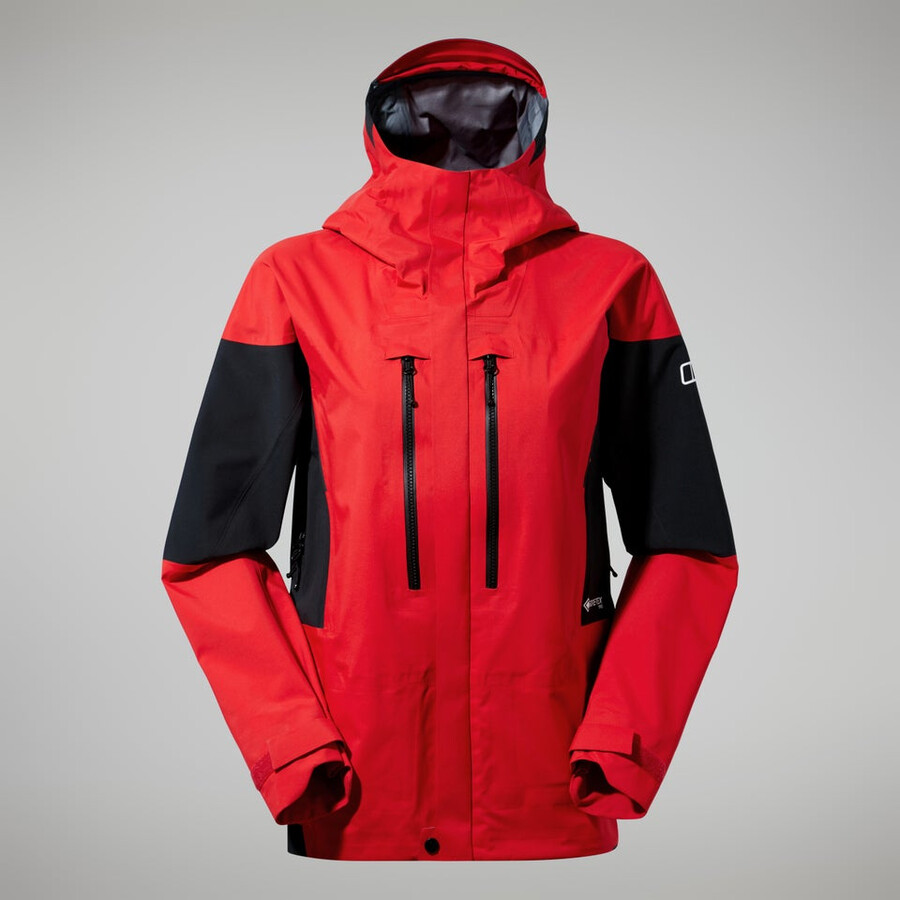 women s mtn guide gore-tex pro jacket - redblack die berghaus