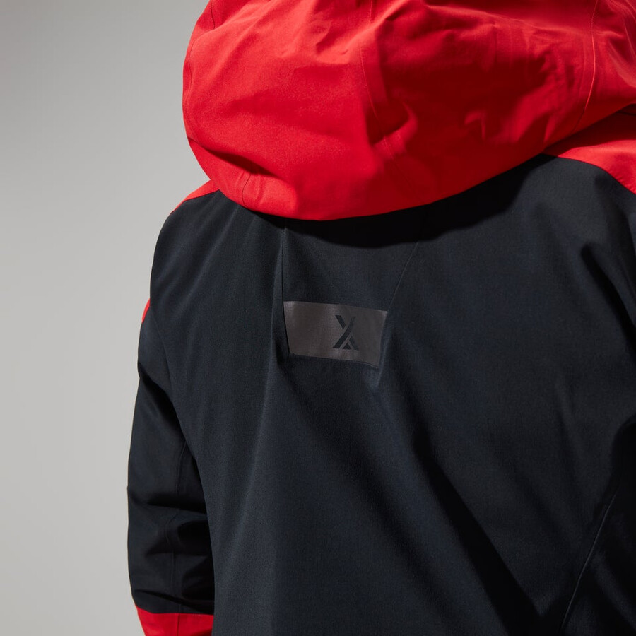 women s mtn guide gore-tex pro jacket - redblack die berghaus